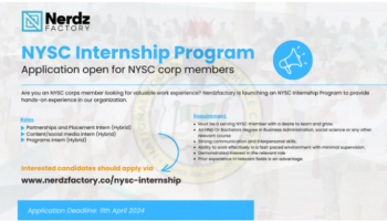 NerdzFactory NYSC Internship Program
