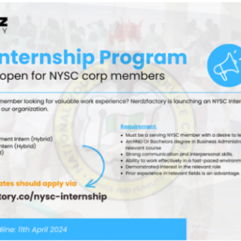 NerdzFactory NYSC Internship Program