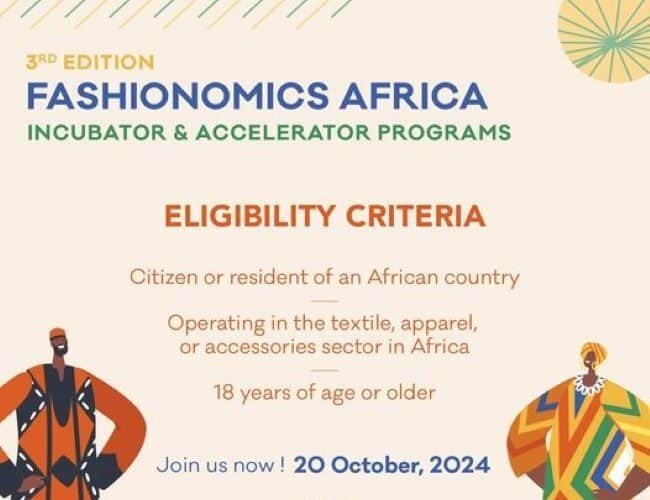 Fashionomics Africa Incubator and Accelerator Program