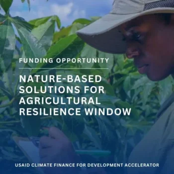 Nature-Based Solutions for Agricultural Resilience Window