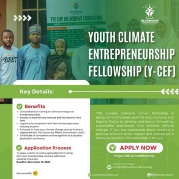 Youth Climate Entrepreneurship Fellowship