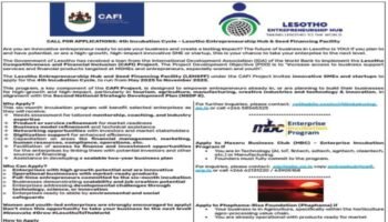 Lesotho Entrepreneurship Hub & Seed Financing Facility