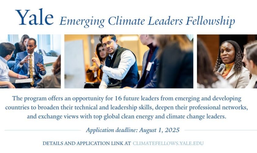 Yale Emerging Climate Leaders Fellowship