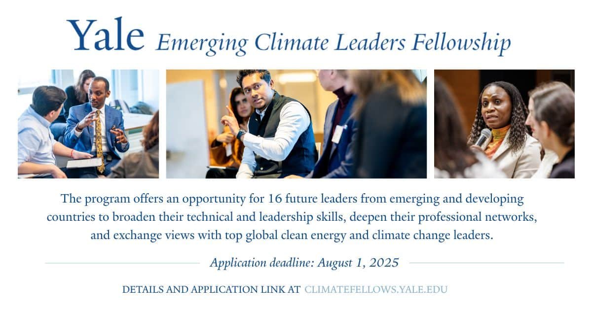 Yale Emerging Climate Leaders Fellowship