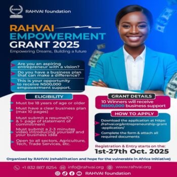 RAHVAI Entrepreneurship Empowerment Grant
