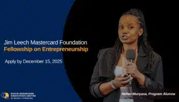 Jim Leech Mastercard Foundation Fellowship