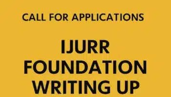 IJURR Foundation Writing-Up Grants 2026