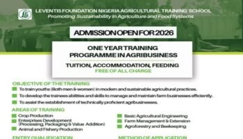 Leventis Foundation Nigeria Agricultural Training Programme