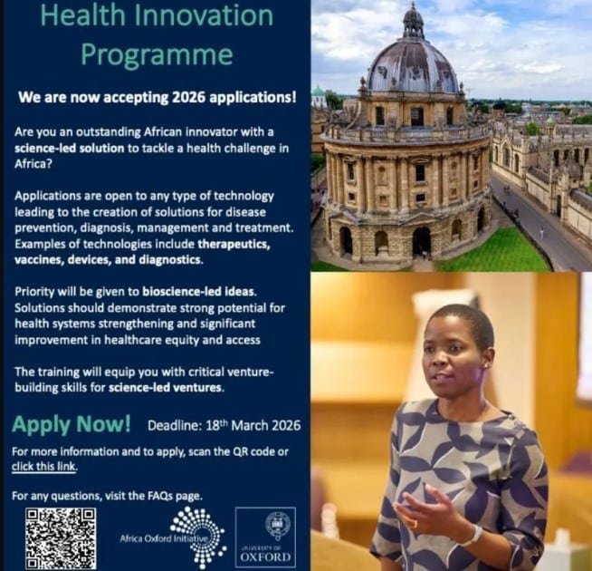 Africa Oxford Health Innovation Programme 2026