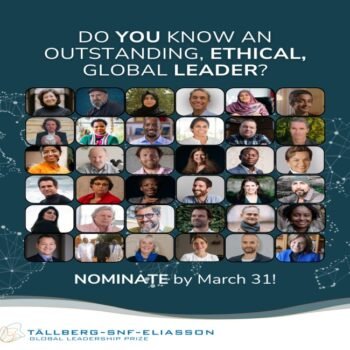 Tällberg-SNF-Eliasson Global Leadership Prize1