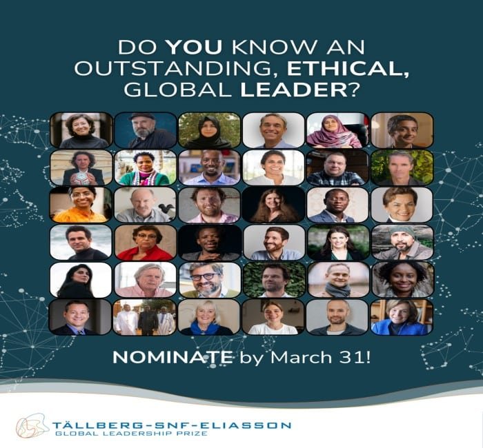 Tällberg-SNF-Eliasson Global Leadership Prize1