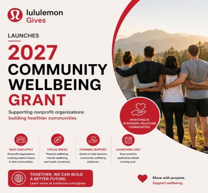 lululemon Gives Community Wellbeing Grant