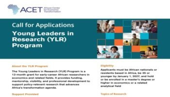 Young Leaders in Research (YLR) Grant