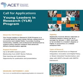 Young Leaders in Research (YLR) Grant