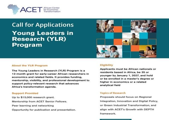 Young Leaders in Research (YLR) Grant