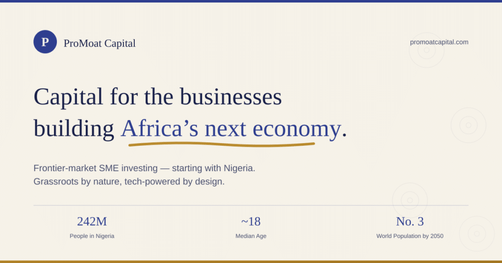 ProMoat Capital Drawbridge Grant 2026 for Nigerian Entreprenuers (Up to ...