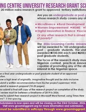 The Grooming Centre University Research Grant