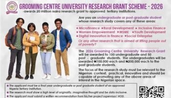 The Grooming Centre University Research Grant