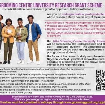 The Grooming Centre University Research Grant
